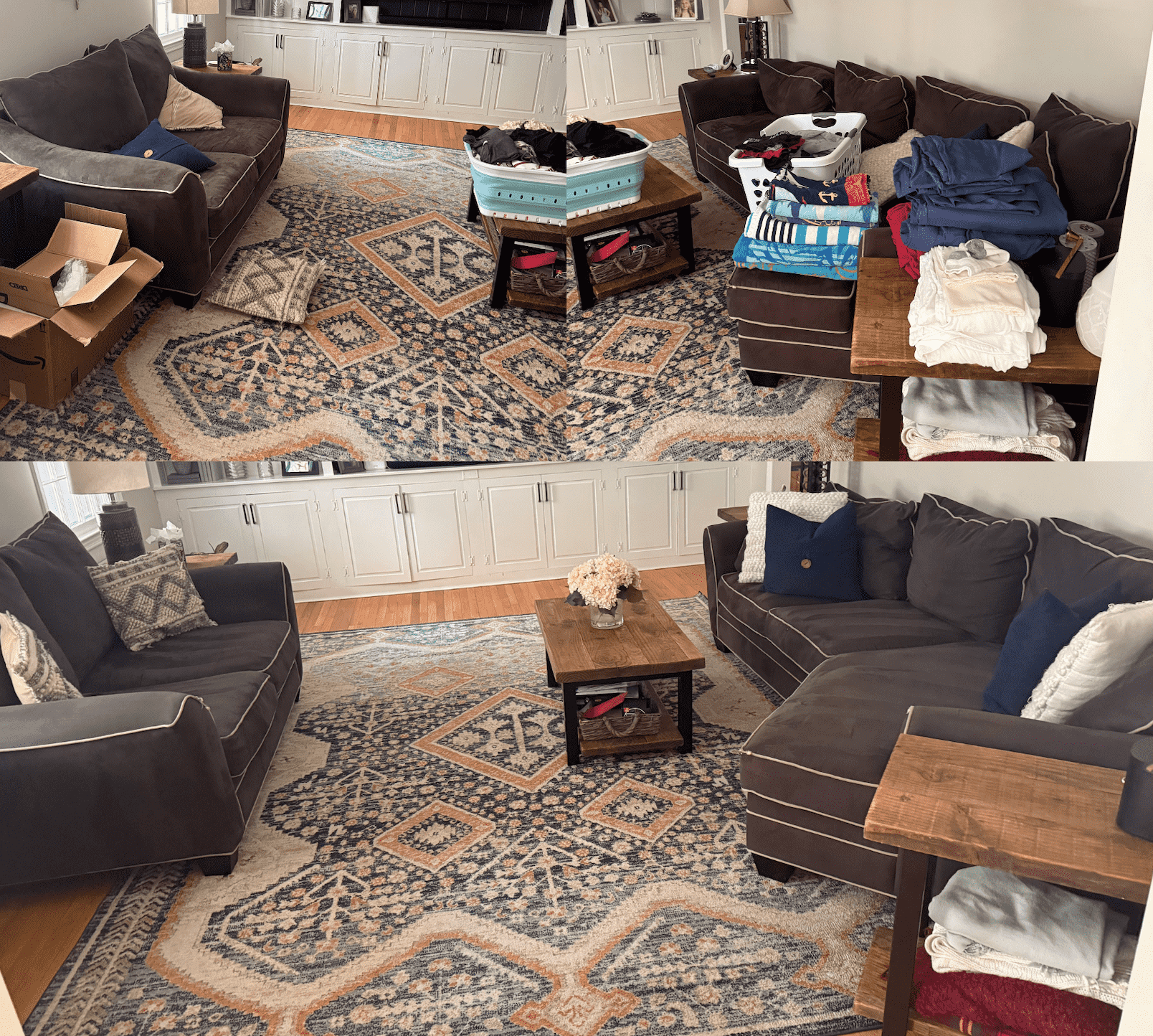 Living room (Sparkling bathroom with polished tiles)